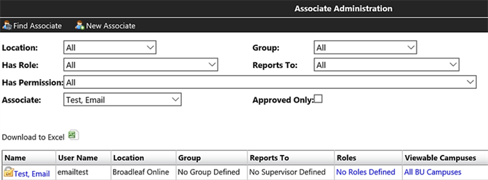 Assoc admin